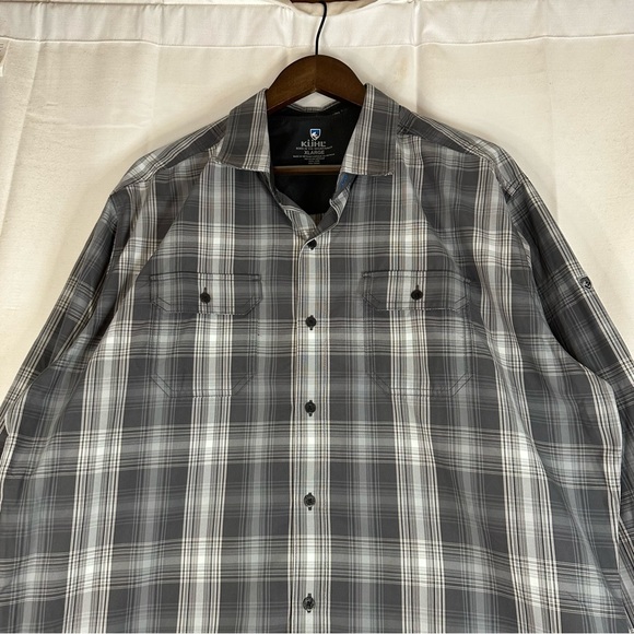 KUHL Men’s Size XL Shirt Button Down Plaid Long Sleeve Style Performance - Picture 8 of 15